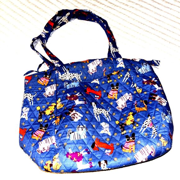 Vera Bradley Small East West Tote BARK PARK - Picture 3 of 5